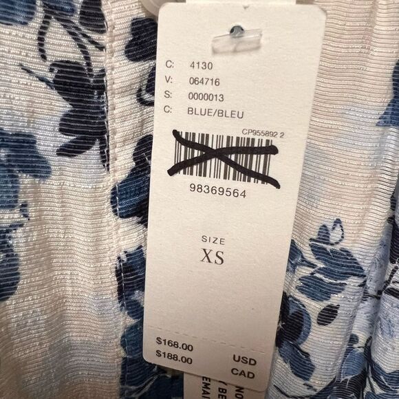 Maeve Anthropologie Floral Print Mini Swing Dress in Blue - Picture 8 of 9